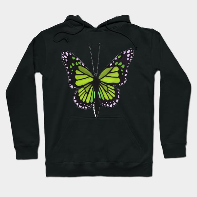 Butterfly 02m, transparent background Hoodie by kensor